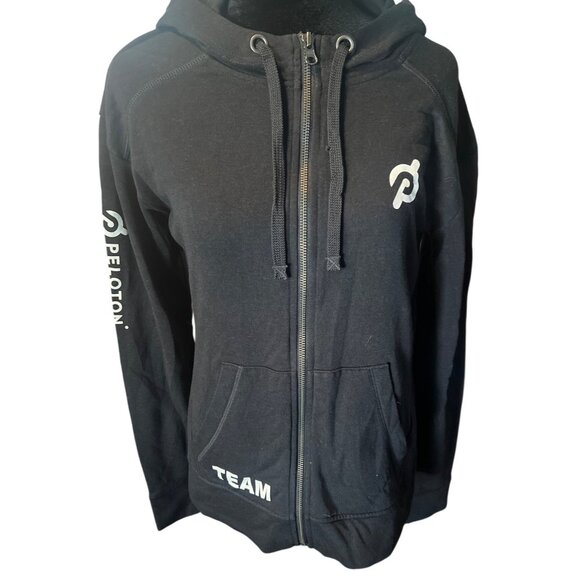 Peloton Sport Tek Team Ladies Full Zip Hoodie Size Small Black - Picture 1 of 9